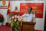 Đ/c Nguyễn Văn Thơm, Chánh Thanh tra tỉnh Bình Định phát biểu tại Hội thảo