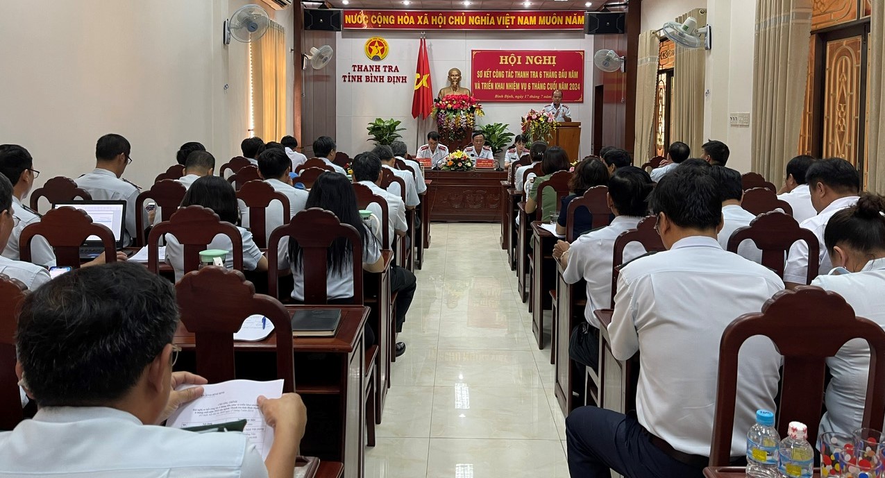 Sơ kết hoạt động thanh tra 6 tháng đầu năm 2024 và tập huấn công tác bảo vệ bí mật Nhà nước của ngành Thanh tra tỉnh Bình Định